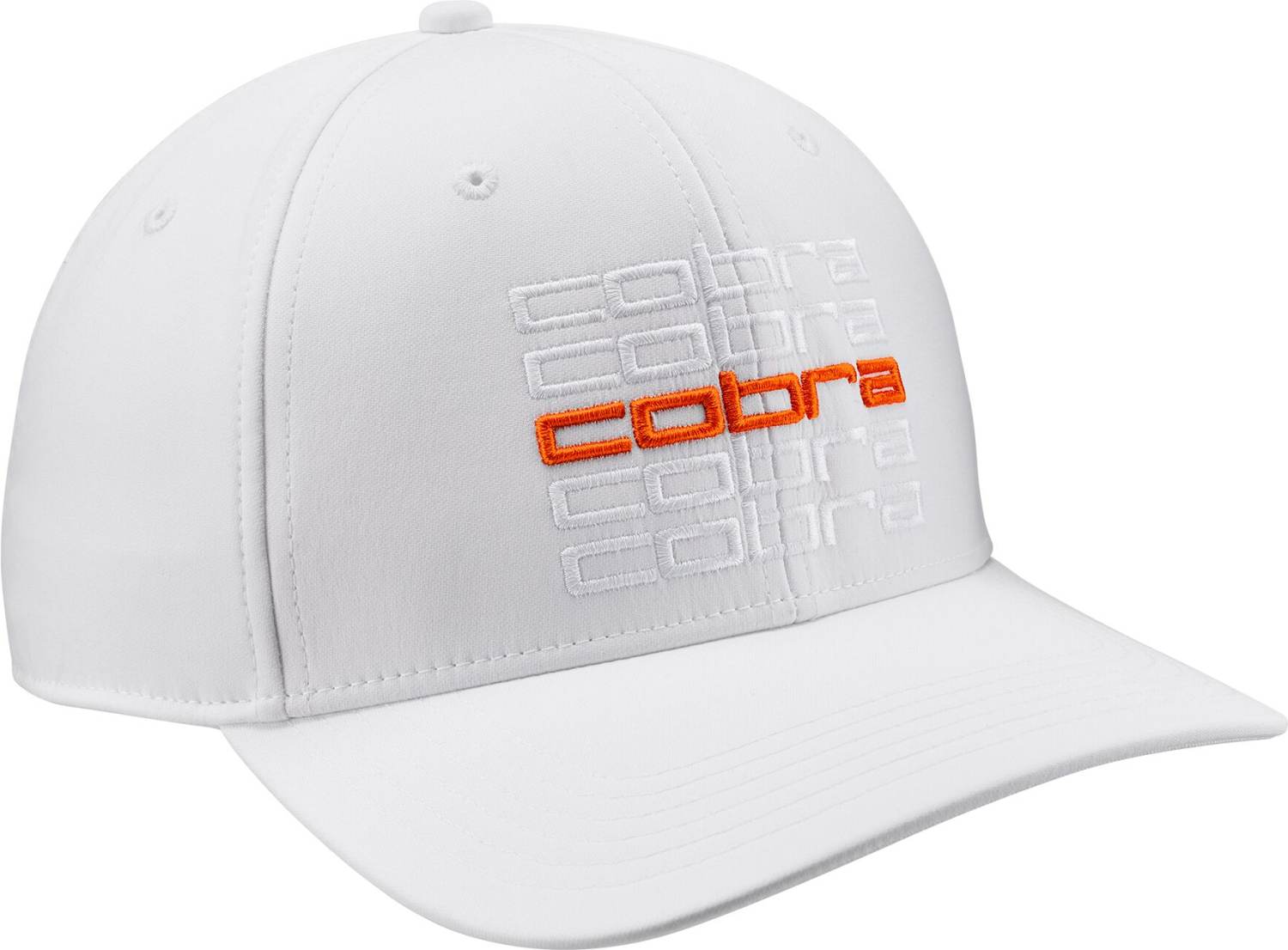 Cobra Repeat Herre Kasket White Glow Rickie Orange Str Onesize